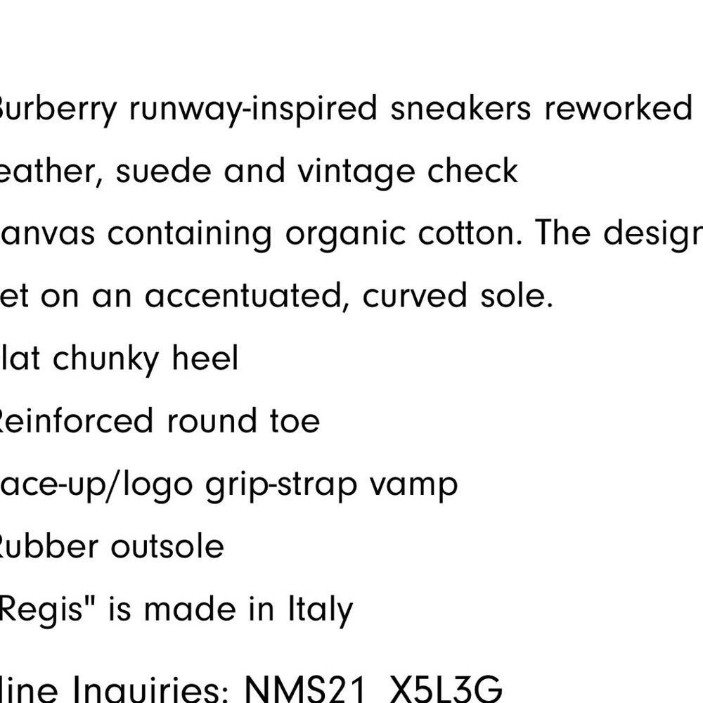 Burberry Check Suede Sneakers